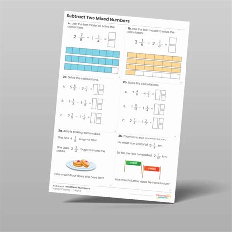 Add Mixed Numbers Varied Fluency Resource Classroom Secrets