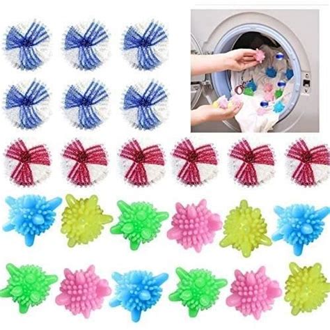 Balle De Lavage Pour Machine 24 Pcs Machine à Laver Boule Nylon Lavage