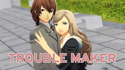 Persona 5 Mmd Goro Akechi And Ann Takamaki — Trouble Maker Youtube