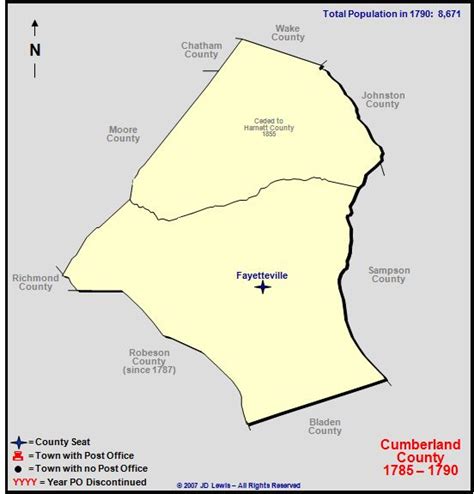 Cumberland County Nc 1785 To 1790 Richmond County Cumberland County