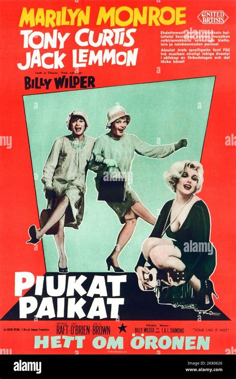 Marilyn Monroe Tony Curtis Jack Lemmon Poster Film Some Like It Hot