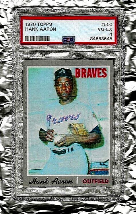 1970 Topps PSA 4 VG EX Hank Aaron 500 Newly Graded Atlanta Braves