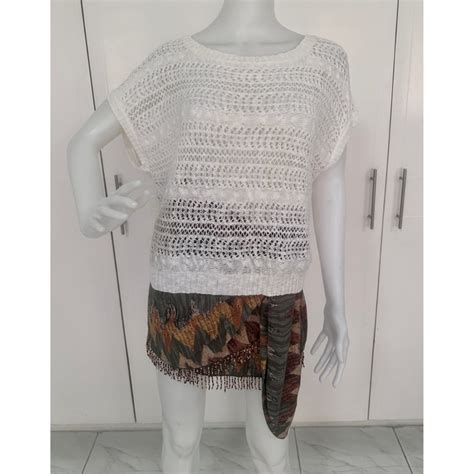 Ingni Japan Multi Way Cutwork Knit Top Coverup On Carousell