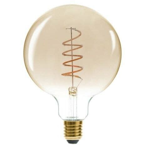 Ampoule LED E27 Filament Torsadé Globe G125 Ambré SILUMEN