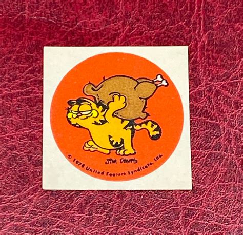 Vintage 1978 Garfield Matte Scratch And Sniff Sticker Fried Etsy