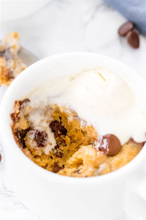 Chocolate Chip Cookie In A Mug Just So Tasty