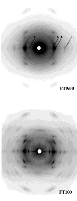 X Ray Diffraction Patterns Of The Ft960 And Ft100 Samples Download