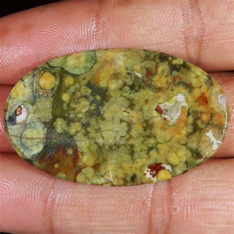 27X45X05 MM SIZE 55 90 Cts NATURAL RHYOLITE OPAL OVAL CABOCHON LOOSE