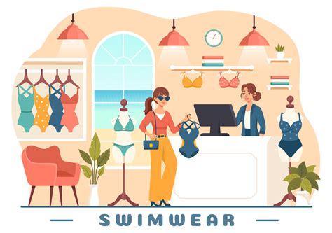 Swimwear Illustration Featuring A Variety Of Bikini And Swimsuit Designs For Both Women And Men