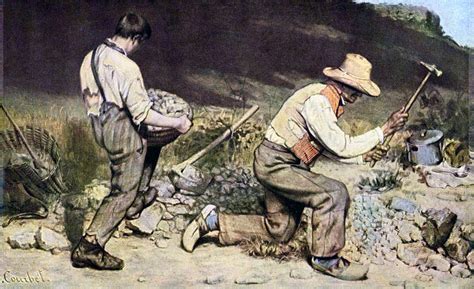 Os Quebradores De Pedras - Trabalho de Arte: Gustave Courbet: "Os quebradores de pedras"