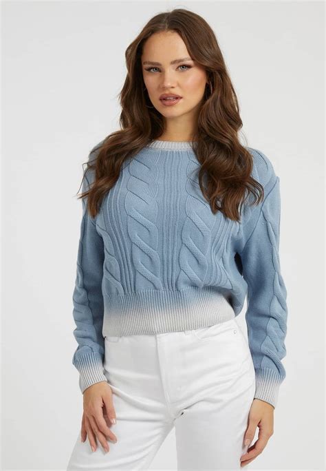 Guess Strickpullover Himmelblau Hellblau Zalando Ch