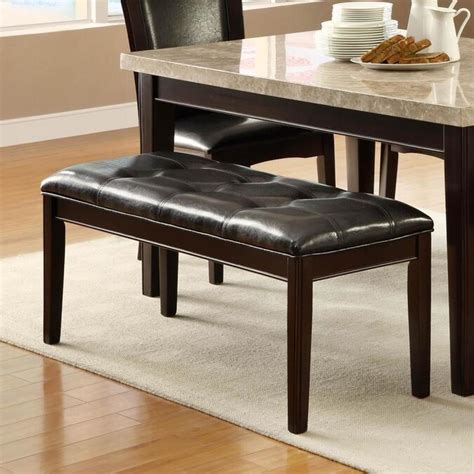 Homelegance Hahn Black Dining Bench in the Dining Benches department at ...