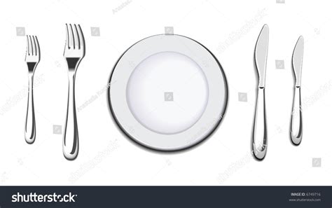 Dinner Plate Stock Vector Illustration 6749716 Shutterstock