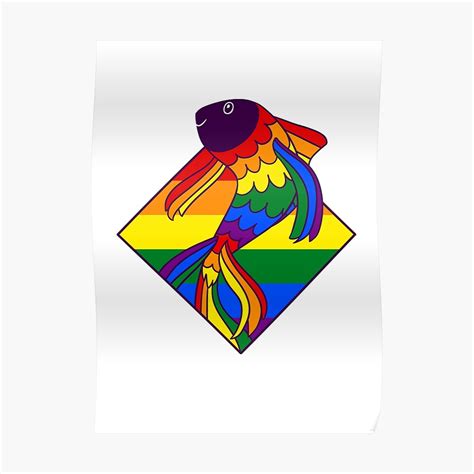 Gay Pride Fish Poster By Xissor Redbubble