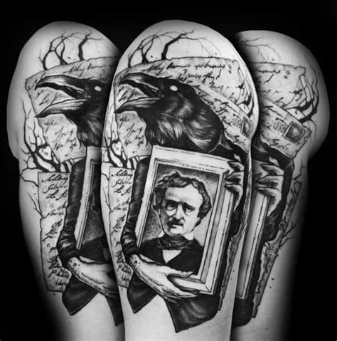 60 Epic Edgar Allan Poe Tattoo Designs For Men