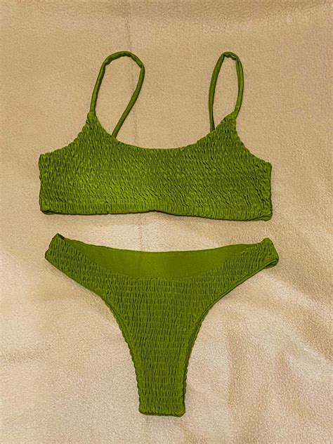 Wrinkled Ruched Bikini Set On Carousell