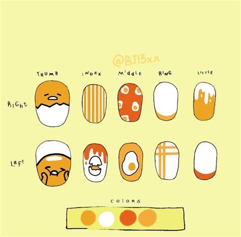 gudetama ! | Hello kitty nails art, Fake nails designs, Kawaii nails