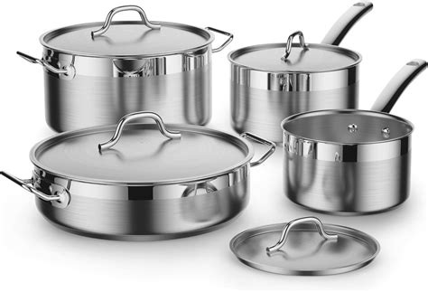 Amazon Cooks Standard Juego De Utensilios De Cocina De Acero