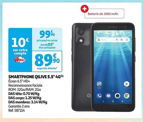 Promo Smartphone Qilive G Chez Auchan Icatalogue Fr