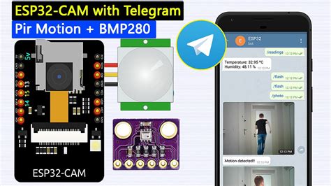 Esp32 Cam Pir Motion Bmp280 With Telegram Web Take Photos Control