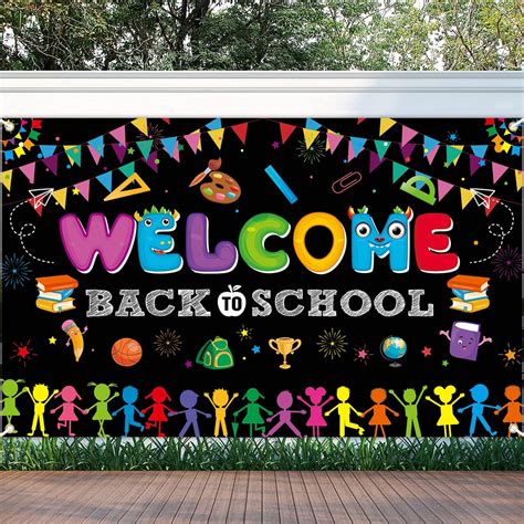 Welcome Back To School Banner Backdrop Welcome Back To