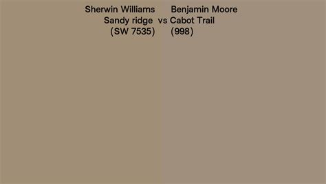 Sherwin Williams Sandy Ridge Sw 7535 Vs Benjamin Moore Cabot Trail