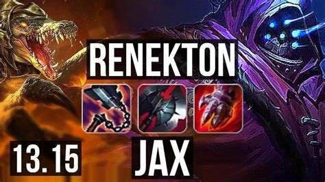 Renekton Vs Jax Top 70 Winrate Legendary 11 3 13 Kr Master