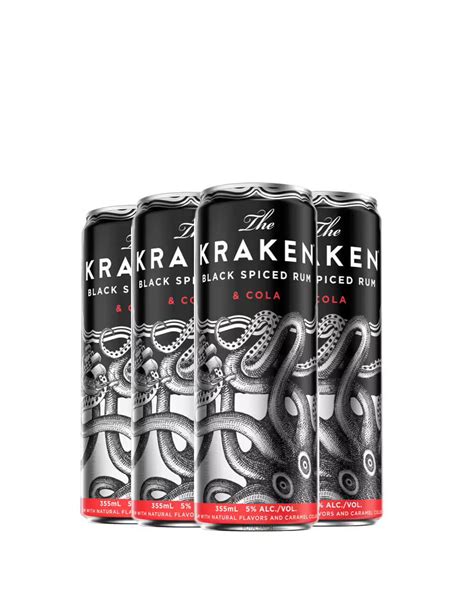 The Kraken Black Spiced Rum And Cola 4 Pack Royal Batch