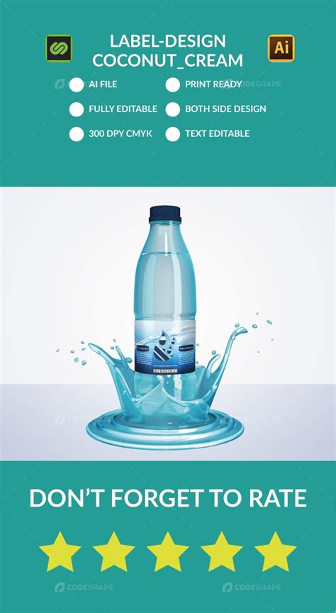 Water Bottle Label Design - Prints | CodeGrape