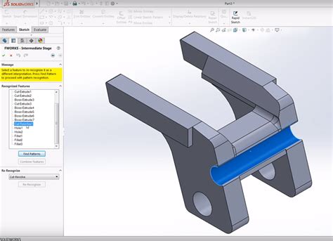 How To Recognize Features Of An Imported D Model In Solidworks