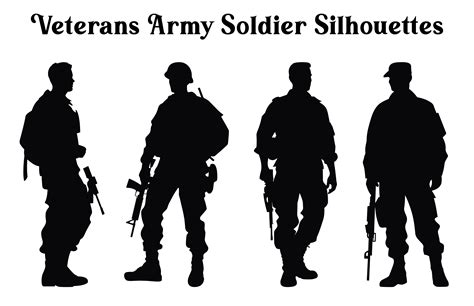 Veterans Army Soldier Vector Silhouettes Graphic by Designs River ...