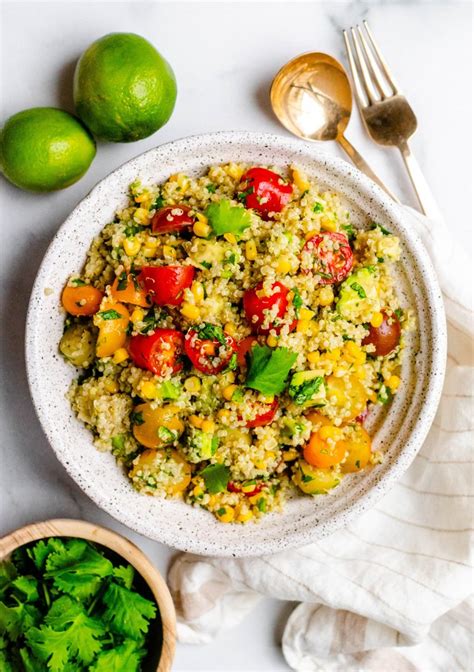 Vegan Cilantro Lime Quinoa Salad With Avocado Daisybeet