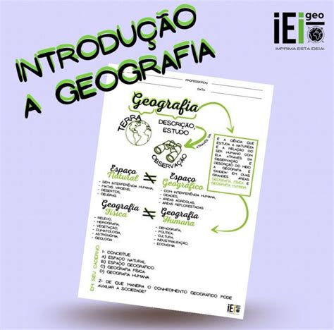 Introdução a Geografia Imprima esta Ideia