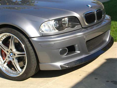 Bmw E46 M3 Csl Style Carbon Fiber Front Lip Spoiler 58 Off