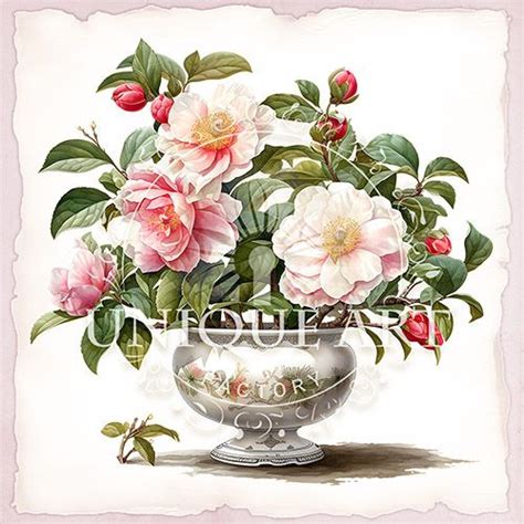 Camellias Camellia Flower Themed Watercolor Clipart Bundle Hq