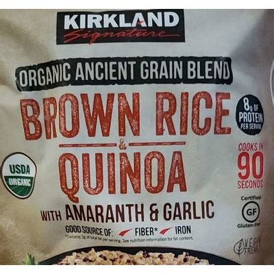 Carbs In Kirkland Signature Organic Ancient Grain Blend Brown Rice