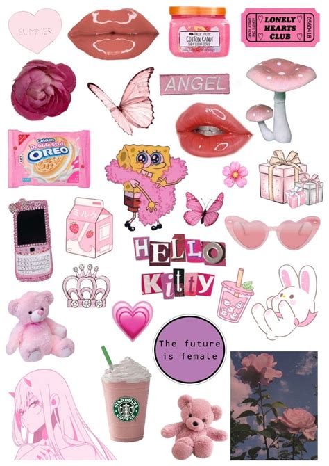 Pink Sticker Printable Aesthetic