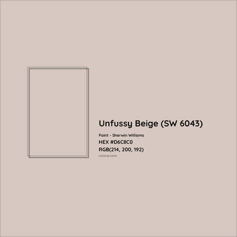 Unfussy Beige Sw 6043 Complementary Or Opposite Color Name And Code