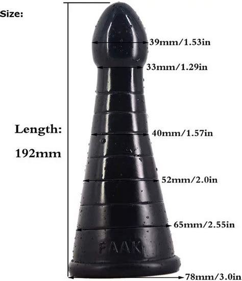 192mm Big Cone Shape Anal Plug Sex Toys For Woman Masturbate Suction