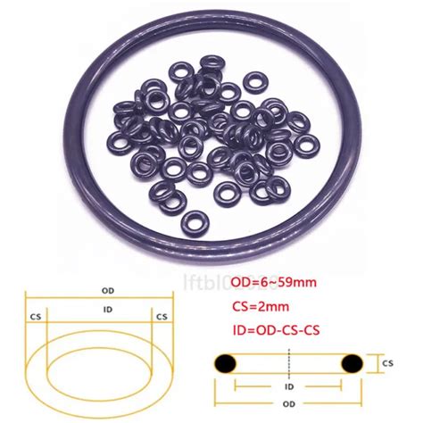 Mm Cross Section O Rings Nitrile Nbr Rubber Metric Oring Seals Mm