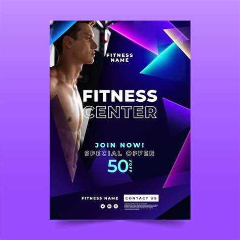 Plantilla De Dise O De Cartel De Gimnasio Vector Premium