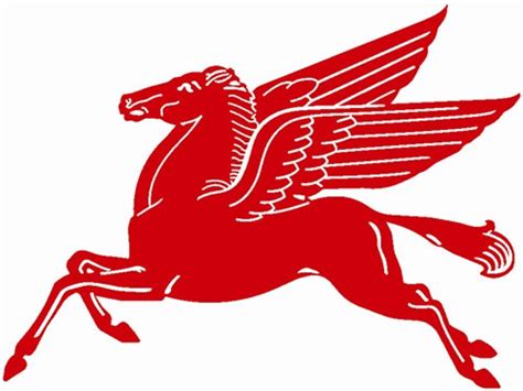 Mobilgas Mobil Oil Pegasus Flying Horse 38 X 32 Metal Sign American