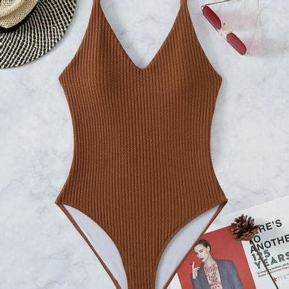 Solid Color Sexy One Piece Swimsuit Bikini On Luulla