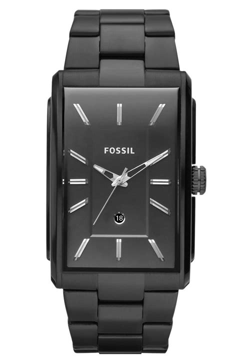 Fossil Heritage Rectangular Bracelet Watch 33mm X 49mm Nordstrom