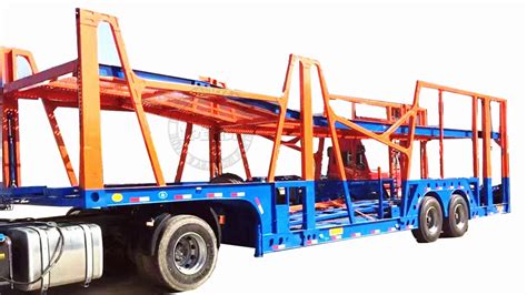 Car Hauler 2 Axles Hydraulic Double Deck Car Carrier Car Trailer For