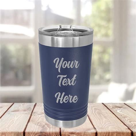 Stainless Steel Pint Tumbler Personalized Custom Travel Etsy Ts