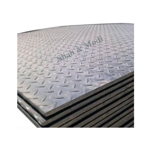 Ms Chequered Plate 3mm Thick Mild Steel Polished Silver Finish