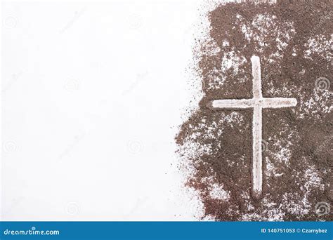 Cross And Ash Ash Wednesday Stock Image Image Of Religion Border