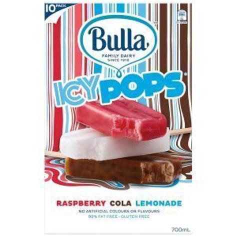 Bulla Icy Pops Ice Blocks Raspberry Lemonade And Cola Reviews Black Box