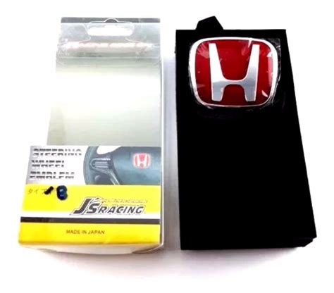 Emblema Honda Vermelho Volante New Civic Original Js Racing R 44 45